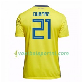 Zweden Durmaz 21 Thuis Shirt WK voetbal 2018